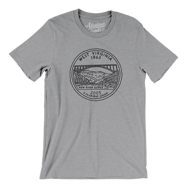West Virginia State Quarter Men/Unisex T-Shirt-Allegiant Goods Co. Vintage Sports Apparel