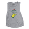 West Virginia Golf Women's Flowey Scoopneck Muscle Tank-Athletic Heather-Allegiant Goods Co. Vintage Sports Apparel