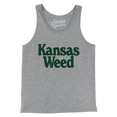 Kansas Weed Men/Unisex Tank Top-Athletic Heather-Allegiant Goods Co. Vintage Sports Apparel