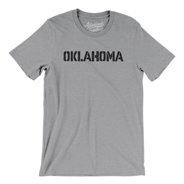 Oklahoma Military Stencil Men/Unisex T-Shirt-Allegiant Goods Co. Vintage Sports Apparel