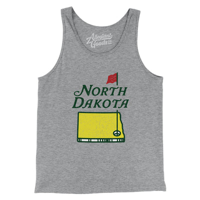North Dakota Golf Men/Unisex Tank Top-Athletic Heather-Allegiant Goods Co. Vintage Sports Apparel