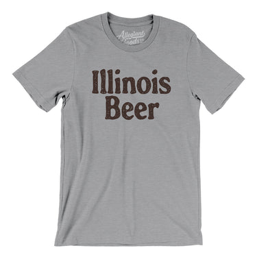 Illinois Beer Men/Unisex T-Shirt-Athletic Heather-Allegiant Goods Co. Vintage Sports Apparel