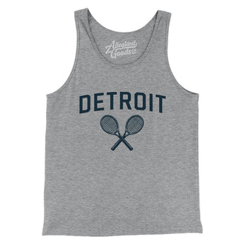 Detroit Tennis Men/Unisex Tank Top-Athletic Heather-Allegiant Goods Co. Vintage Sports Apparel