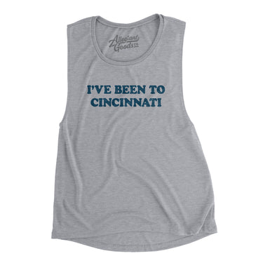 I've Been To Cincinnati Women's Flowey Scoopneck Muscle Tank-Athletic Heather-Allegiant Goods Co. Vintage Sports Apparel