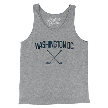 Washington Dc Golf Men/Unisex Tank Top-Athletic Heather-Allegiant Goods Co. Vintage Sports Apparel