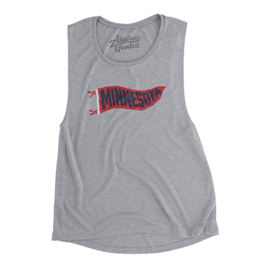 Minnesota Pennant Women's Flowey Scoopneck Muscle Tank-Allegiant Goods Co. Vintage Sports Apparel