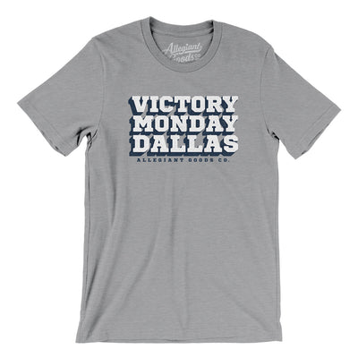 Victory Monday Dallas Men/Unisex T-Shirt-Athletic Heather-Allegiant Goods Co. Vintage Sports Apparel