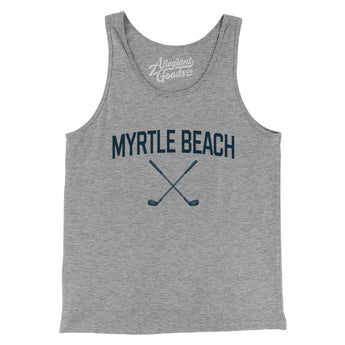 Myrtle Beach Golf Men/Unisex Tank Top-Athletic Heather-Allegiant Goods Co. Vintage Sports Apparel