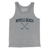 Myrtle Beach Golf Men/Unisex Tank Top-Athletic Heather-Allegiant Goods Co. Vintage Sports Apparel