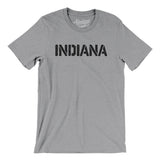 Indiana Military Stencil Men/Unisex T-Shirt-Athletic Heather-Allegiant Goods Co. Vintage Sports Apparel