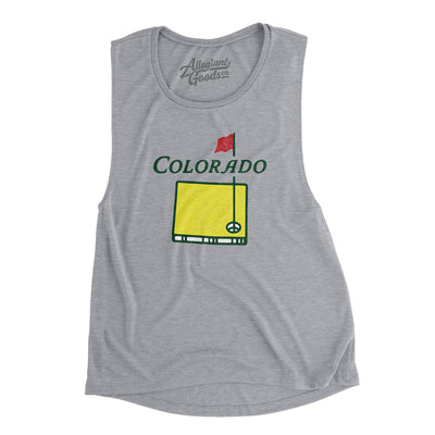Colorado Golf Women's Flowey Scoopneck Muscle Tank-Athletic Heather-Allegiant Goods Co. Vintage Sports Apparel
