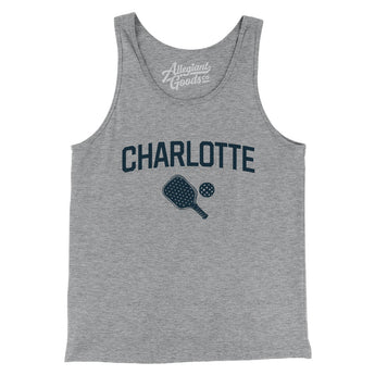 Charlotte Pickleball Men/Unisex Tank Top-Athletic Heather-Allegiant Goods Co. Vintage Sports Apparel