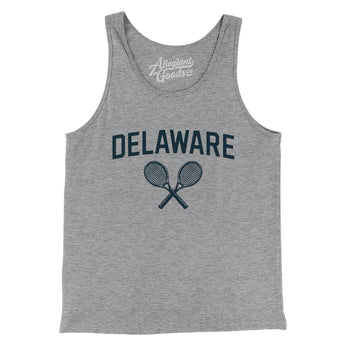 Delaware Tennis Men/Unisex Tank Top-Athletic Heather-Allegiant Goods Co. Vintage Sports Apparel