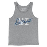 Detroit Mi Overprinted Men/Unisex Tank Top-Allegiant Goods Co. Vintage Sports Apparel