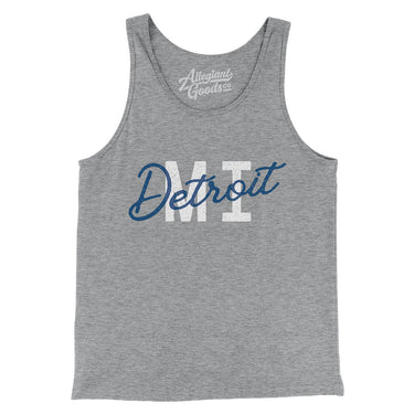 Detroit Mi Overprinted Men/Unisex Tank Top-Allegiant Goods Co. Vintage Sports Apparel