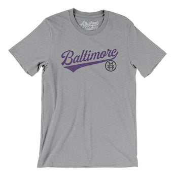 Baltimore Vintage Script Men/Unisex T-Shirt-Allegiant Goods Co. Vintage Sports Apparel