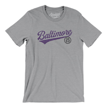 Baltimore Vintage Script Men/Unisex T-Shirt-Allegiant Goods Co. Vintage Sports Apparel