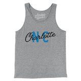 Charlotte Nc Overprinted Men/Unisex Tank Top-Allegiant Goods Co. Vintage Sports Apparel