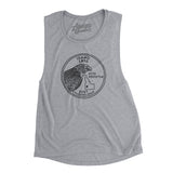 Idaho State Quarter Women's Flowey Scoopneck Muscle Tank-Athletic Heather-Allegiant Goods Co. Vintage Sports Apparel