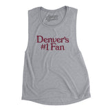 Denver's Number 1 Fan Women's Flowey Scoopneck Muscle Tank-Athletic Heather-Allegiant Goods Co. Vintage Sports Apparel