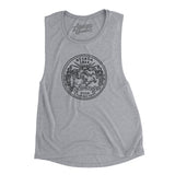 Nevada State Quarter Women's Flowey Scoopneck Muscle Tank-Athletic Heather-Allegiant Goods Co. Vintage Sports Apparel
