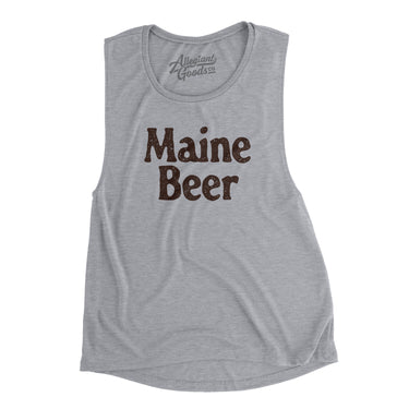 Maine Beer Women's Flowey Scoopneck Muscle Tank-Allegiant Goods Co. Vintage Sports Apparel