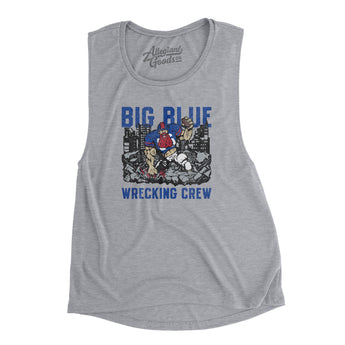 Big Blue Wrecking Crew Women's Flowey Scoopneck Muscle Tank-Allegiant Goods Co. Vintage Sports Apparel
