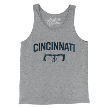Cincinnati Cycling Men/Unisex Tank Top-Athletic Heather-Allegiant Goods Co. Vintage Sports Apparel