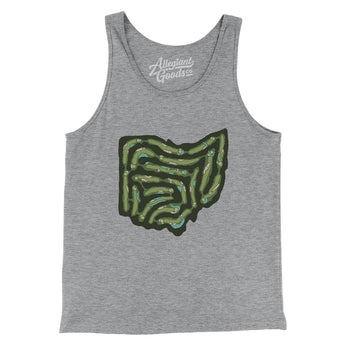 Ohio Golf Course Map Men/Unisex Tank Top-Athletic Heather-Allegiant Goods Co. Vintage Sports Apparel
