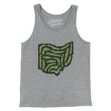 Ohio Golf Course Map Men/Unisex Tank Top-Athletic Heather-Allegiant Goods Co. Vintage Sports Apparel