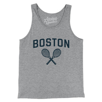 Boston Tennis Men/Unisex Tank Top-Athletic Heather-Allegiant Goods Co. Vintage Sports Apparel