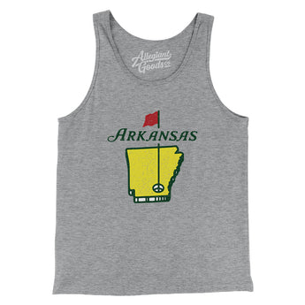 Arkansas Golf Men/Unisex Tank Top-Allegiant Goods Co. Vintage Sports Apparel