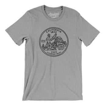 California State Quarter Men/Unisex T-Shirt-Allegiant Goods Co. Vintage Sports Apparel