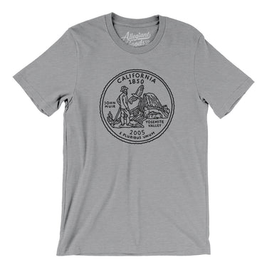 California State Quarter Men/Unisex T-Shirt-Allegiant Goods Co. Vintage Sports Apparel