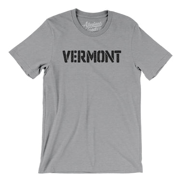 Vermont Military Stencil Men/Unisex T-Shirt-Allegiant Goods Co. Vintage Sports Apparel