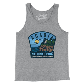 Acadia National Park Badge Men/Unisex Tank Top-Allegiant Goods Co. Vintage Sports Apparel