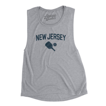 New Jersey Pickleball Women's Flowey Scoopneck Muscle Tank-Athletic Heather-Allegiant Goods Co. Vintage Sports Apparel
