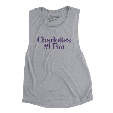 Charlotte's Number 1 Fan Women's Flowey Scoopneck Muscle Tank-Allegiant Goods Co. Vintage Sports Apparel