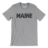 Maine Military Stencil Men/Unisex T-Shirt-Allegiant Goods Co. Vintage Sports Apparel