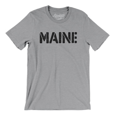Maine Military Stencil Men/Unisex T-Shirt-Allegiant Goods Co. Vintage Sports Apparel