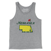 Nebraska Golf Men/Unisex Tank Top-Athletic Heather-Allegiant Goods Co. Vintage Sports Apparel