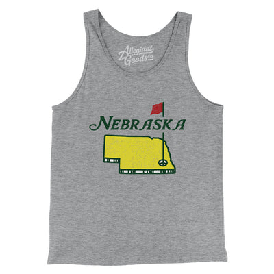 Nebraska Golf Men/Unisex Tank Top-Athletic Heather-Allegiant Goods Co. Vintage Sports Apparel