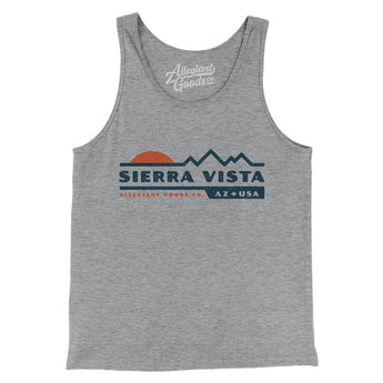 Sierra Vista Mountain Sunset Men/Unisex Tank Top-Athletic Heather-Allegiant Goods Co. Vintage Sports Apparel