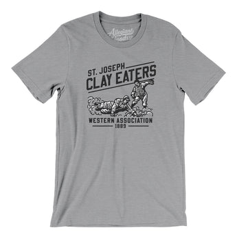 St Joseph Clay Eaters Men/Unisex T-Shirt-Athletic Heather-Allegiant Goods Co. Vintage Sports Apparel