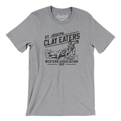 St Joseph Clay Eaters Men/Unisex T-Shirt-Athletic Heather-Allegiant Goods Co. Vintage Sports Apparel