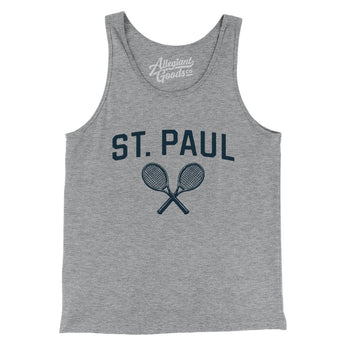 St. Paul Tennis Men/Unisex Tank Top-Athletic Heather-Allegiant Goods Co. Vintage Sports Apparel