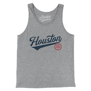 Houston Vintage Script Men/Unisex Tank Top-Allegiant Goods Co. Vintage Sports Apparel