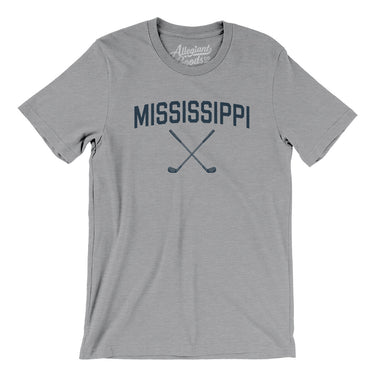 Mississippi Golf Men/Unisex T-Shirt-Athletic Heather-Allegiant Goods Co. Vintage Sports Apparel