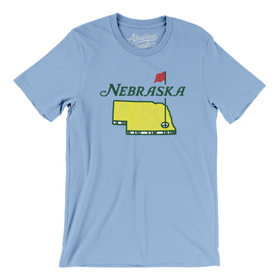Nebraska Golf Men/Unisex T-Shirt-Baby Blue-Allegiant Goods Co. Vintage Sports Apparel