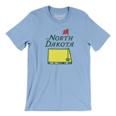 North Dakota Golf Men/Unisex T-Shirt-Baby Blue-Allegiant Goods Co. Vintage Sports Apparel